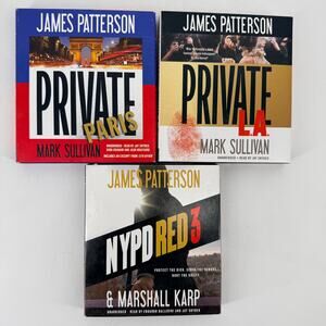 James Patterson Audiobook CD Lot 3 Private Paris LA NYPD Red 3 Unabridged